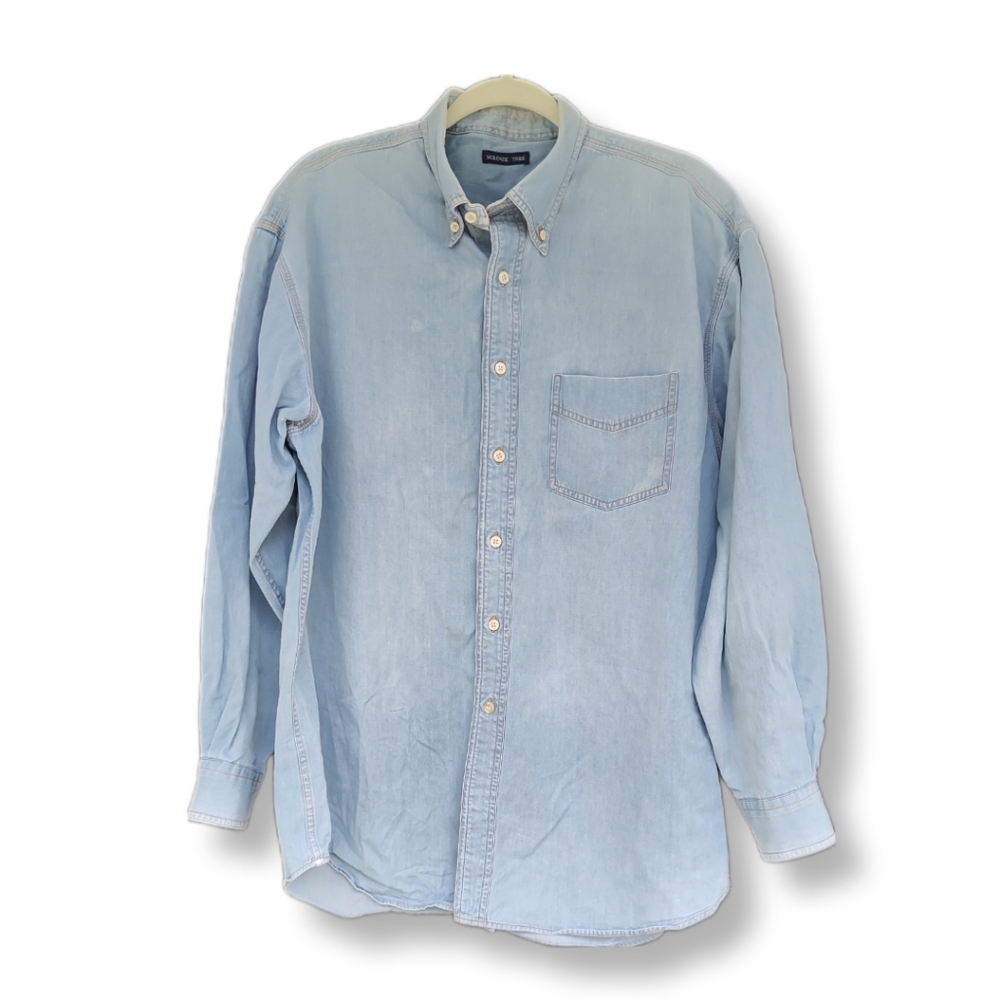 McKenzie Tribe - RARE long sleeve denim shirt XL